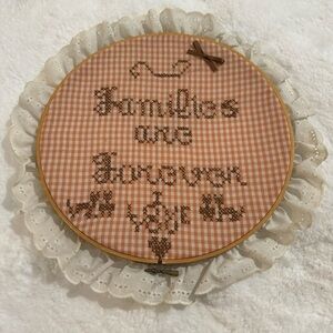 Gingham Embroidery Hoop Decor